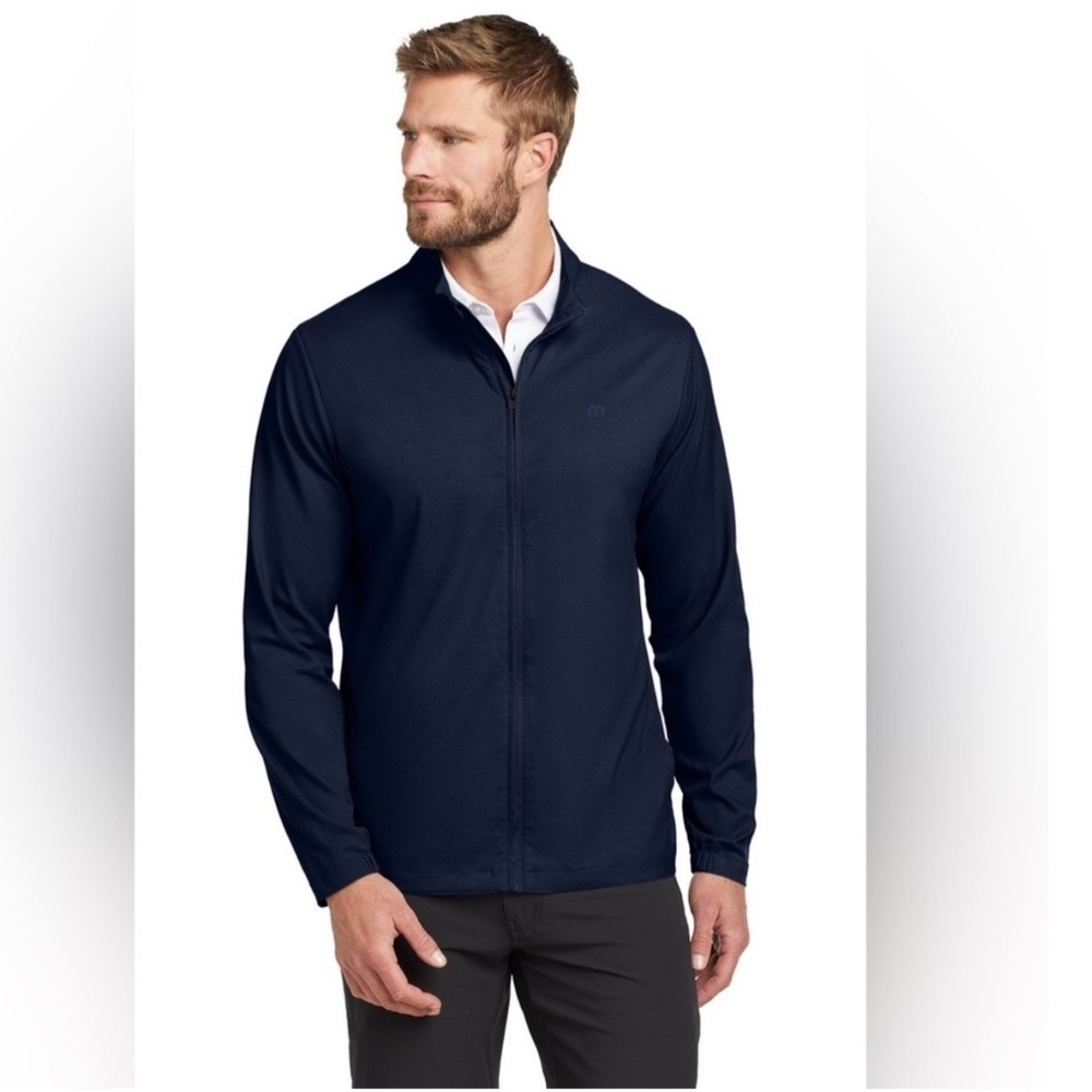 Travis Mathew Surfside Full Zip Jacket Navy Blue Golf Performance Mens L